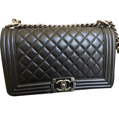 sac chanel boy noir|coco Chanel boys bag.